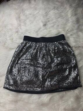 GAP Sequin Silver Mini Skirt